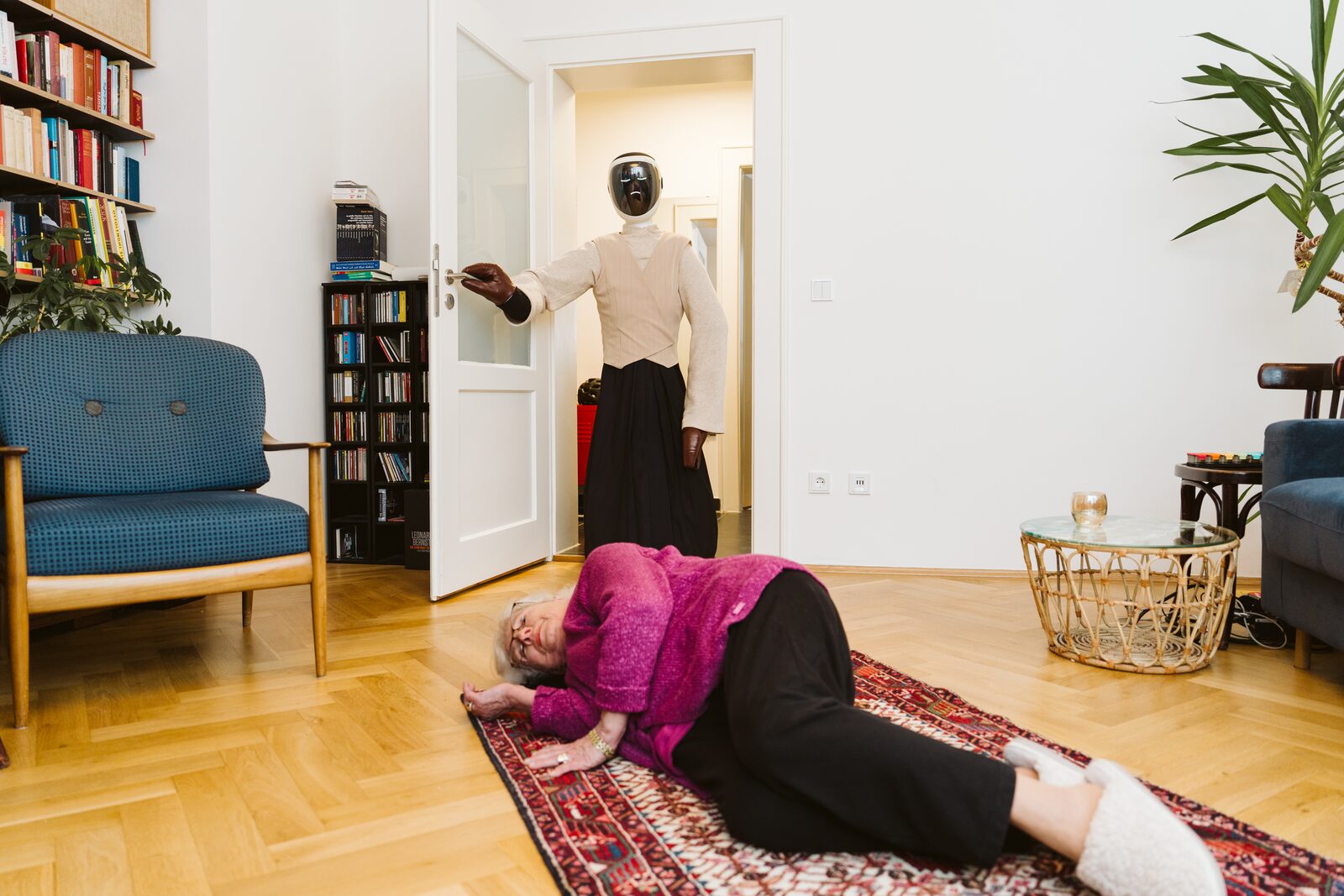 Robody detecting a fall and helping